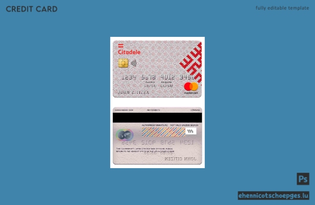 Lettland Citadele Bank Mastercard Beispielvorschau